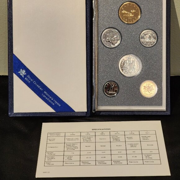 1989 Royal Canadian Mint Specimen 6 Piece Coin Set - Picture 6 of 12